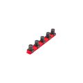 Product Image of 3/4" Drive x 8" Socket Rail, 5 Clips (Red)