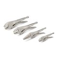 Product Image of Locking Pliers Set, 4-Piece (Straight Jaw, Curved Jaw, Long Nose)