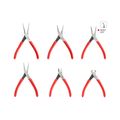 Product Image of Mini Pliers Set, 6-Piece (Needle Nose, Long Nose, Flat Nose, Cutting)