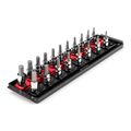 Product Image of 3/8 in Drive Hex Bit Socket Set with Rails, 19-Piece (1/8-3/8", 3-10mm)