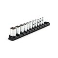 Product Image of 1/4" Drive 6-Point Socket Set with Rail, 11-Piece (5/32-9/16")