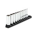 Product Image of 1/4" Drive Deep 6-Point Socket Set with Rail, 11-Piece (5/32-9/16")