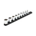 Product Image of 3/8" Drive 6-Point Socket Set with Rail, 9-Piece (5/16-3/4")