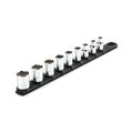 Product Image of 3/8" Drive 12-Point Socket Set with Rail, 9-Piece (5/16-3/4")