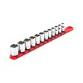 Product Image of 3/8" Drive 12-Point Socket Set with Rail, 12-Piece (8-19mm)