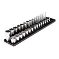 Product Image of 3/8" Drive 6-Point Socket Set with Rails, 30-Piece (1/4-1")