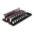 Product Image of 3/8" Drive 6-Point Socket Set with Rails, 42-Piece (5/16-3/4", 8-19mm)