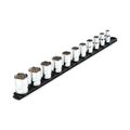 Product Image of 1/2" Drive 12-Point Socket Set with Rail, 11-Piece (3/8-1")