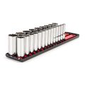 Product Image of 1/2" Drive Deep 12-Point Socket Set with Rails, 23-Piece (10-32mm)