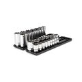 Product Image of 1/2" Drive 6-Point Socket Set with Rails, 32-Piece (3/8-1-5/16")