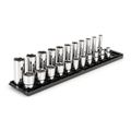 Product Image of 1/2" Drive 6-Point Socket Set with Rails, 22-Piece (3/8-1")