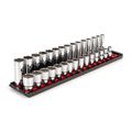 Product Image of 1/2" Drive 12-Point Socket Set with Rails, 30-Piece (10-24mm)