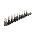 Product Image of 3/8" Drive Hex Impact Bit Socket Set with Rail, 9-Piece (5/32 - 9/16")
