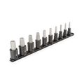 Product Image of 1/2" Drive Hex Impact Bit Socket Set with Rail, 10-Piece (1/4-3/4")