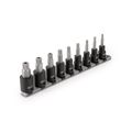 Product Image of 1/2 in Drive Triple Square Impact Bit Socket Set with Rail, 9-Piece (M6-M12, MT14-MT18)