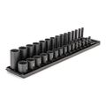 Product Image of 3/8" Drive 12-Point Impact Socket Set with Rails, 30-Piece (1/4-1")