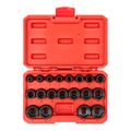 Product Image of 3/8" Drive 6-Point Impact Socket Set with Case, 19-Piece (6-24mm)