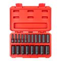 Product Image of 3/8" Drive Deep 6-Point Impact Socket Set with Case, 19-Piece (6-24mm)