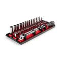 Product Image of 1/4" Drive 12-Point Socket and Ratchet Set with Rails, 35-Piece (4-15mm)