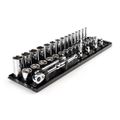 Product Image of 3/8" Drive 6-Point Socket and Ratchet Set with Rails, 36-Piece (1/4-1")