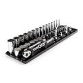 Product Image of 3/8" Drive 12-Point Socket and Ratchet Set with Rails, 36-Piece (1/4-1")