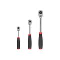 Product Image of 1/4, 3/8, 1/2" Drive Quick-Release Comfort Grip Ratchet Set, 3-Piece (6, 8, 10-1/2")