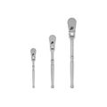 Product Image of 1/4, 3/8, 1/2" Drive Flex Head Ratchet Set, 3-Piece (6, 8, 10-1/2")