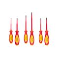 Product Image of Phillips, Slotted, Square Insulated Screwdriver Set, 6-Piece (#1 - #2, 5.5 - 6.5mm, #1 - #2)