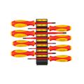 Product Image of Phillips, Slotted, Square Insulated Screwdriver Set w/ Black Modular Organizers, 8-Piece (#1 - #2, 3.5 - 6.5mm, #1 - #2)