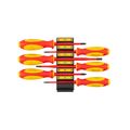 Product Image of Phillips, Slotted, Square Insulated Screwdriver Set w/ Black Modular Organizers, 6-Piece (#1 - #2, 5.5 - 6.5mm, #1 - #2)