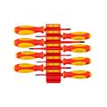 Product Image of Phillips, Slotted, Square Insulated Screwdriver Set w/ Red Modular Organizers, 8-Piece (#1 - #2, 3.5 - 6.5mm, #1- #2)