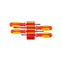 Product Image of Phillips, Slotted, Square Insulated Screwdriver Set w/ Red Modular Organizers, 4-Piece (#2, 5.5 - 6.5mm, #2)