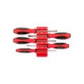 Product Image of Slotted Screwdriver Set w/ Red Modular Organizers - 4" Shanks, 5-Piece (1/8"- 3/8")