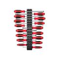 Product Image of Slotted Screwdriver Set w/ Black Modular Organizers - 4", 8" Shanks, 16-Piece (3 - 14mm)