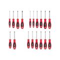 Product Image of Phillips, Slotted, Torx, Square Screwdriver Set - 4" Shanks, 18-Piece (#0 - #3, 3 - 8mm, T10 - T30, #1 - #2)