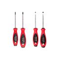 Product Image of Phillips and Slotted Screwdriver Set - 4" Shanks, 4-Piece (#1 - #2, 3/16"- 1/4")