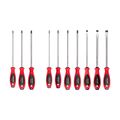 Product Image of Phillips and Slotted Screwdriver Set - 8" Shanks, 10-Piece (#1 - #3, 4 - 14mm)