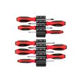 Product Image of Phillips and Slotted Screwdriver Set w/ Black Modular Organizers - 4" Shanks, 9-Piece (#0 - #3, 1/8"- 3/8")