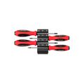 Product Image of Phillips and Slotted Screwdriver Set w/ Black Modular Organizers - 4" Shanks, 4-Piece (#1 - #2, 5.5 - 6.5mm)