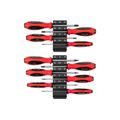 Product Image of Phillips and Slotted Screwdriver Set w/ Black Modular Organizers - 4" Shanks, 10-Piece (#0 - #3, 3 - 8mm)
