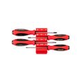 Product Image of Phillips and Slotted Screwdriver Set w/ Red Modular Organizers - 4" Shanks, 4-Piece (#1 - #2, 3/16"- 1/4")