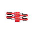 Product Image of Phillips and Slotted Screwdriver Set w/ Red Modular Organizers - 4" Shanks, 4-Piece (#1 - #2, 5.5 - 6.5mm)