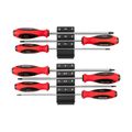 Product Image of Phillips and Slotted Screwdriver Set w/ Black Modular Organizers - 8" Shanks, 7-Piece (#1 - #3, 4 - 8mm)