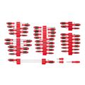 Product Image of Phillips, Slotted, Torx, Square Screwdriver Set w/ Red Modular Organizers - 4", 8", 18" Shanks (54-Piece)