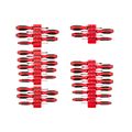 Product Image of Phillips, Slotted, Torx, Square Screwdriver Set w/ Red Modular Organizers - 4" Shanks (35-Piece)