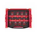 Product Image of Square and Torx Screwdriver Set w/ Open Top Drawer and Rack - 4" Shanks, 8-Piece (T10 - T30, #1 - #2)