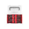 Product Image of Phillips and Slotted Screwdriver Set w/ Mini Stacking Tool Box - 4" Shanks, 4-Piece (#1 - #2, 5.5 - 6.5mm)