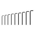 Product Image of Flat End Hex L-Key Set, 9-Piece (11-19mm)
