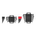 Product Image of Ball End and Flat End Hex L-Key Set with Holder and Rack, 43-Piece (0.050-3/4", 1.3-19mm)
