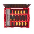 Product Image of Insulated Drivers and Pliers Set w/ Stacking Tool Box and Organizer Bin, 11-Piece (Combination, Long Nose, Diagonal Cutting)